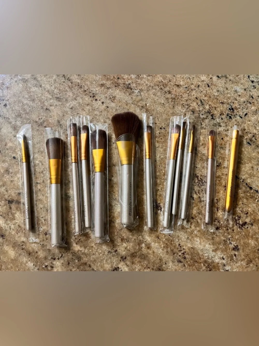 Urban Decay Silver & Gold Makeup Brush Set with Tin Case